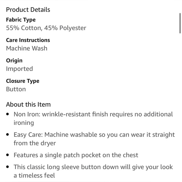 Van Heusen Men's Wrinkle Free Long Sleeve Button Down Shirt - Picture 8 of 10